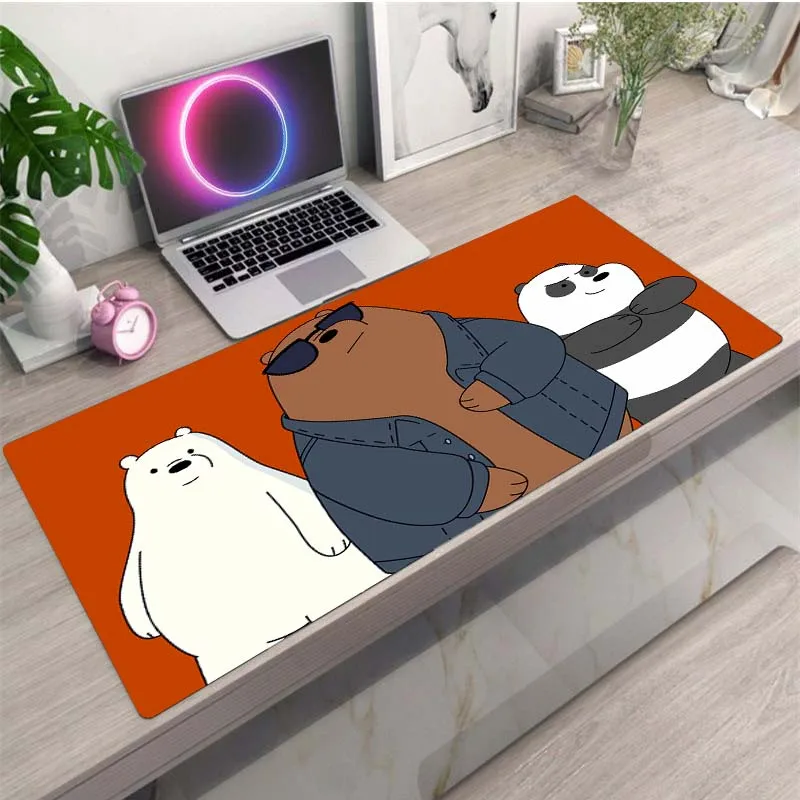 

Cartoon We Bare Grizz Panda Ice Bear Bears Carpet Computer Table Mat Kitchen Mat Doormat Bedroom Floor Living Room Bathroom Rug