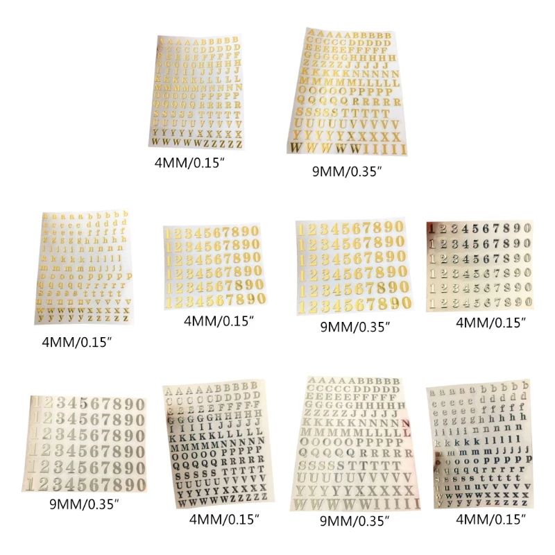 

1 Sheet 4mm 9mm Number Sticker Letter Decorative DIY Album Hand Book Scrapbook Gift Stickers Decor Supplies