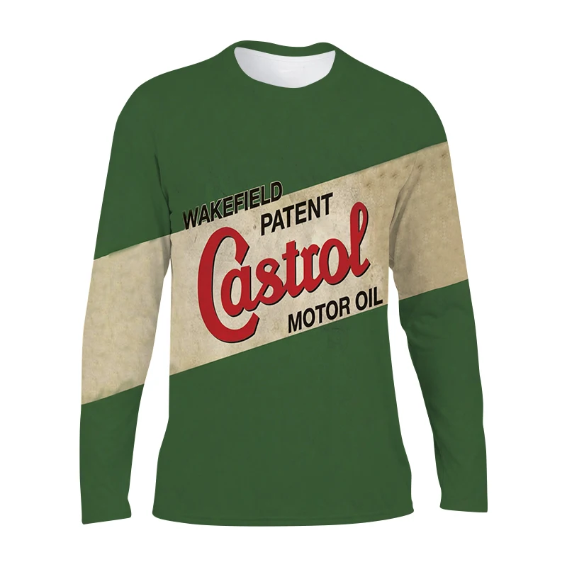 

Men's Long Sleeve T-Shirt Car Oil 3D Printing Fashion Street Harajuku Retro Long T-Shirt Men's and Women's Unisex T-Shirt