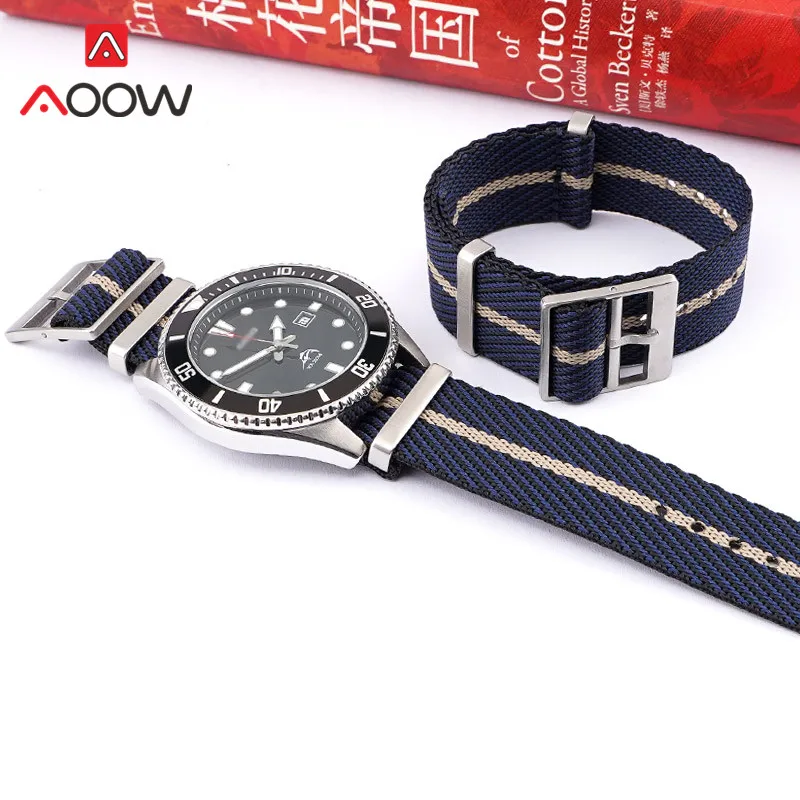 Ремешок Zulu мужской из тканого нейлона мягкий сменный Браслет с пряжкой