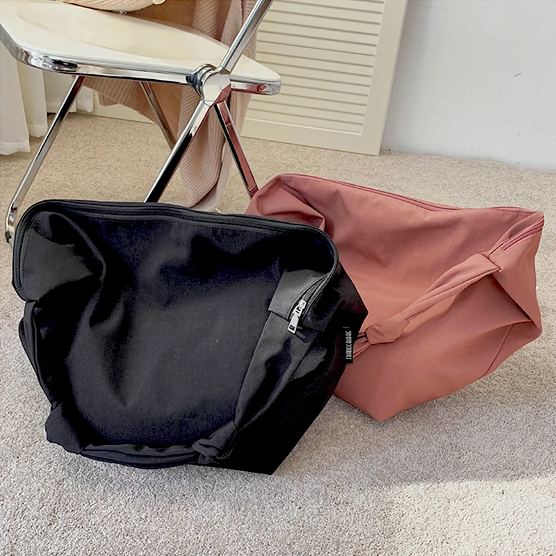 

Women Shoulder Bag Nylon Handbag 2021 Girl Shopper Crossbody Bag Fashion Casual Solid Color Simple Style Large Capacity Hobo Bag