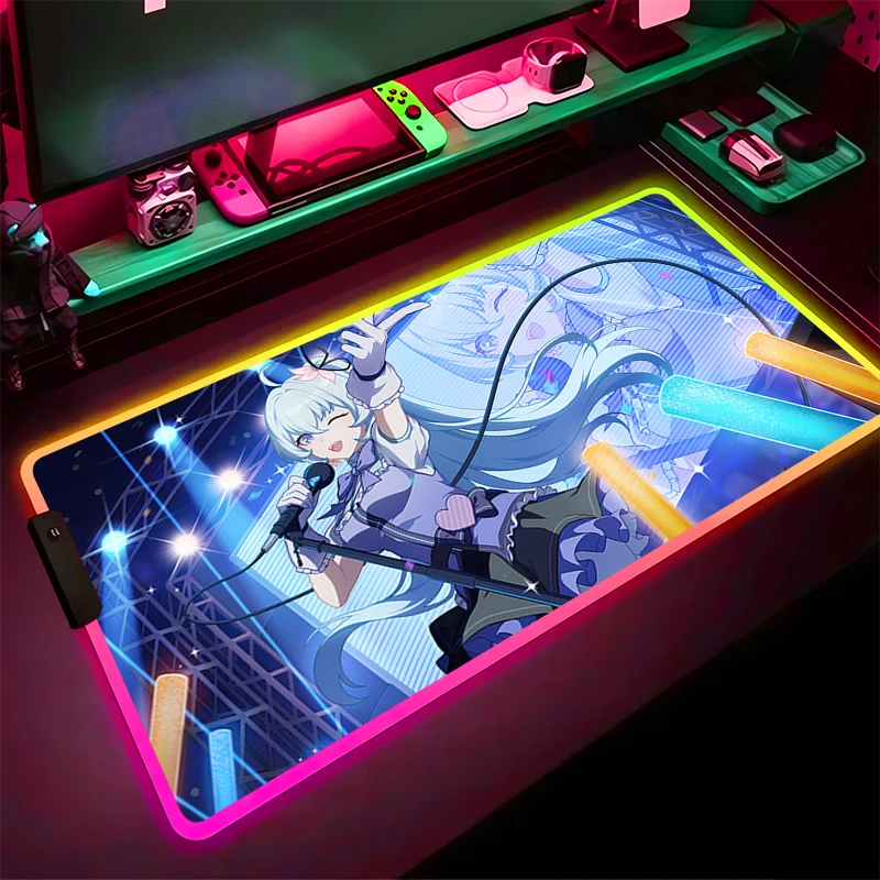 Коврик для мыши с резиновыми краями нескользящий RGB