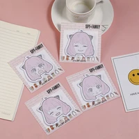 anime spy x family pattern sticky note leave message memo pad stickers tearable memo pad notes index flags stationery 30 sheets