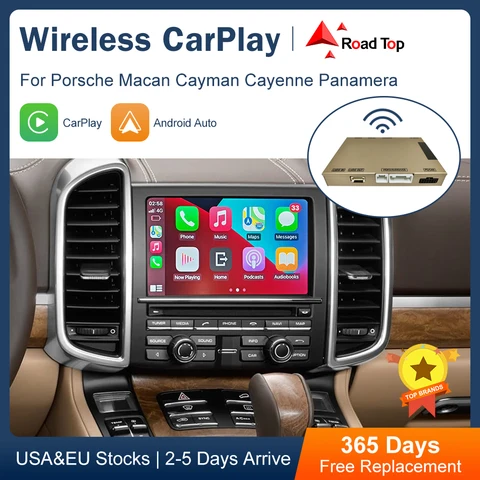 Road Top беспроводной CarPlay для Porsche Macan Cayman Cayenne Panamera PCM3.1 Android Авто Mirror Link AirPlay автомобильные аксессуары