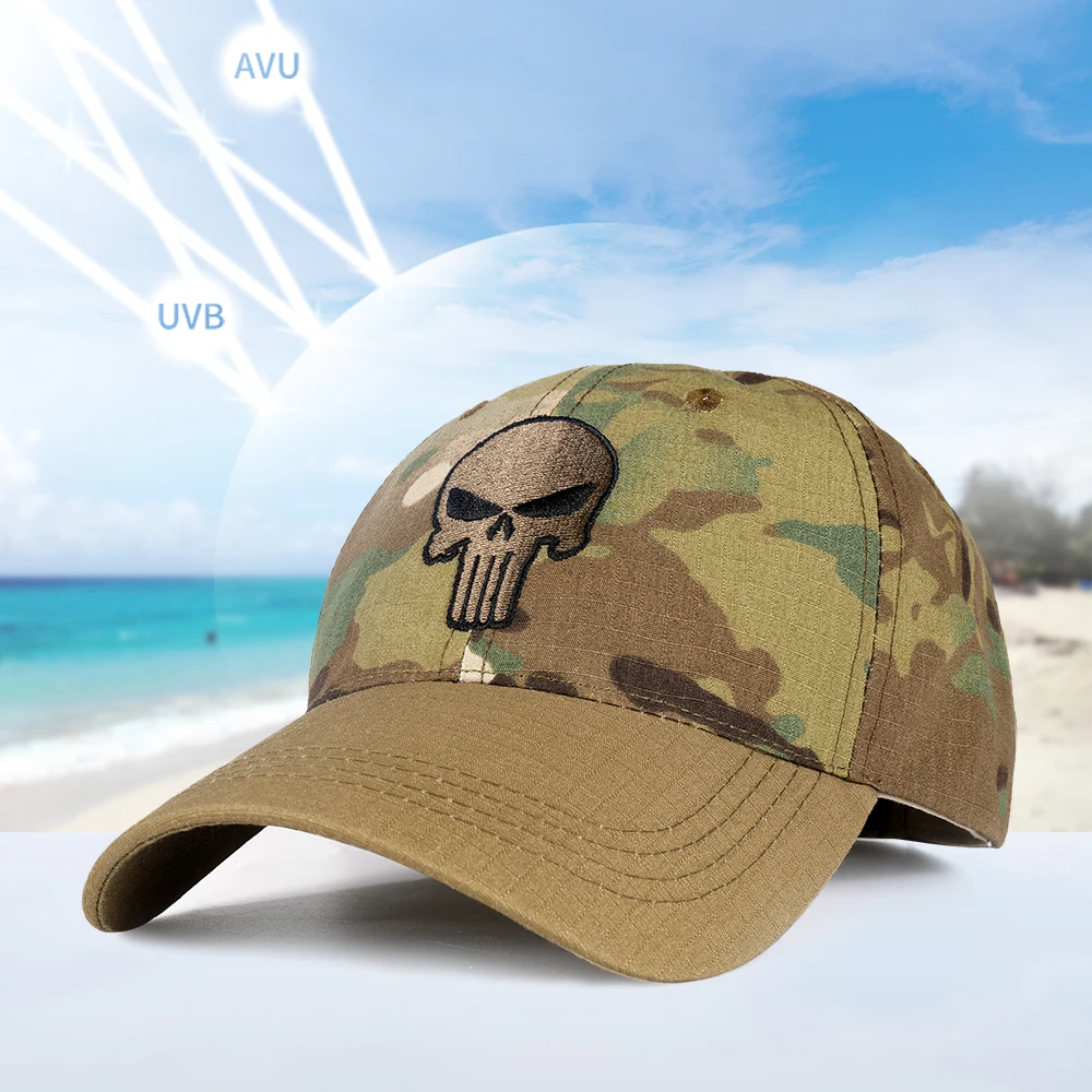 Outdoor Camouflage Adjustable Caps Sunscreen Tactical Military Army Hats Camo Hunting Camping Fishing Sports Cycling Hiking Cap