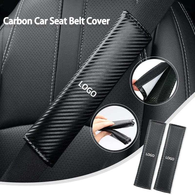 

Carbon Car Seat Safety Belt Protector For Skoda Octavia 2 3 Superb Rapid Kodiaq Karoq Fabia Kamiq MK3 Roomster Citigo Enyaq
