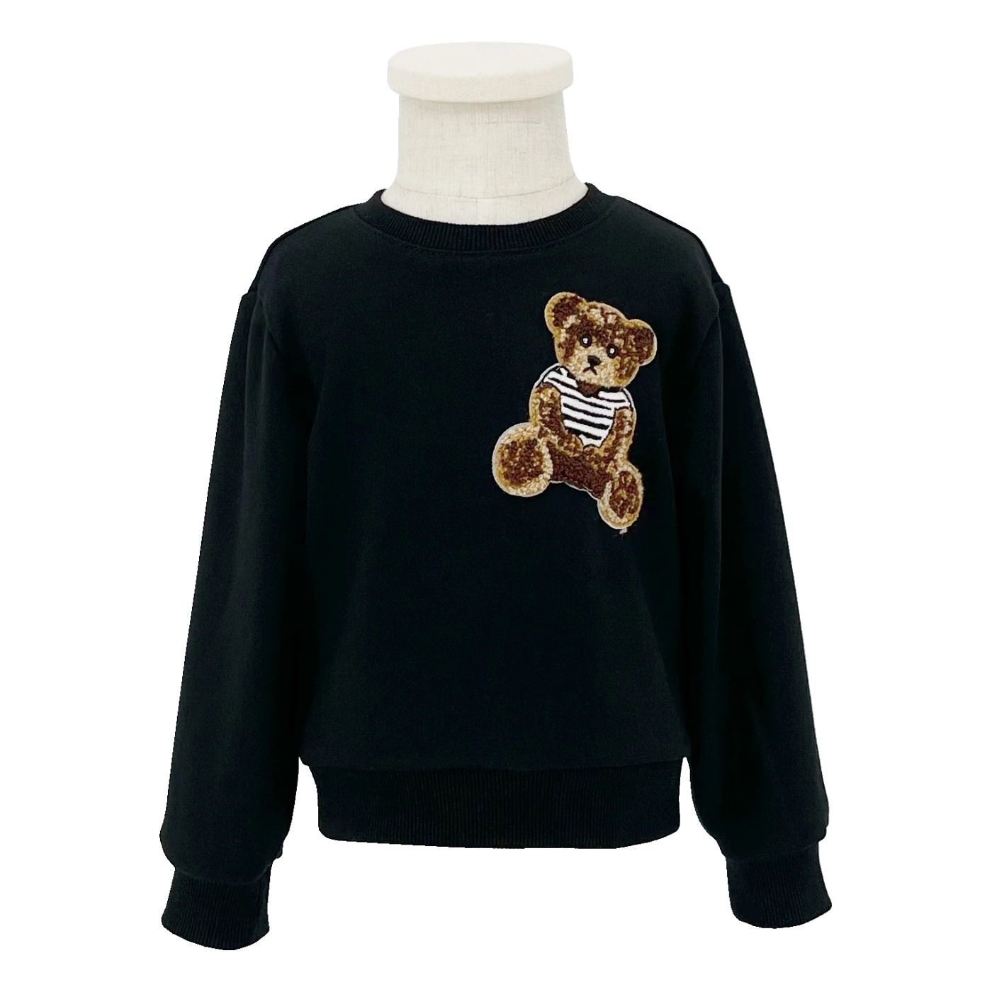 Joyccin Mother Kids Bear Embroidery Sweatshirts Thick Unisex Solid Tops Family Matching Outfits Fleeced Stranger Things Pullover