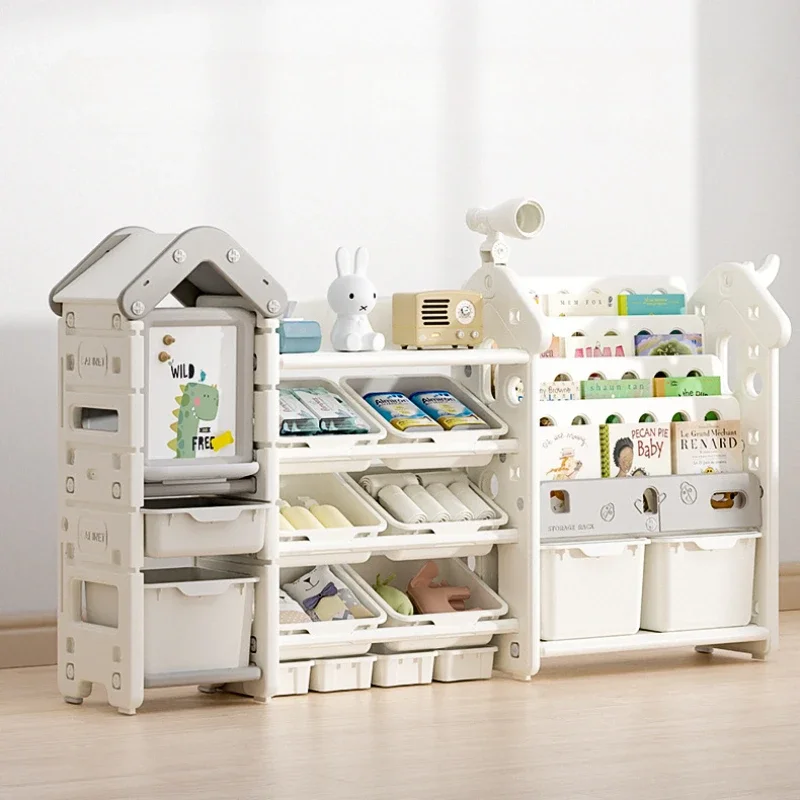 Многоуровневая подставка для игрушек пластиковый шкаф хранения книжная полка