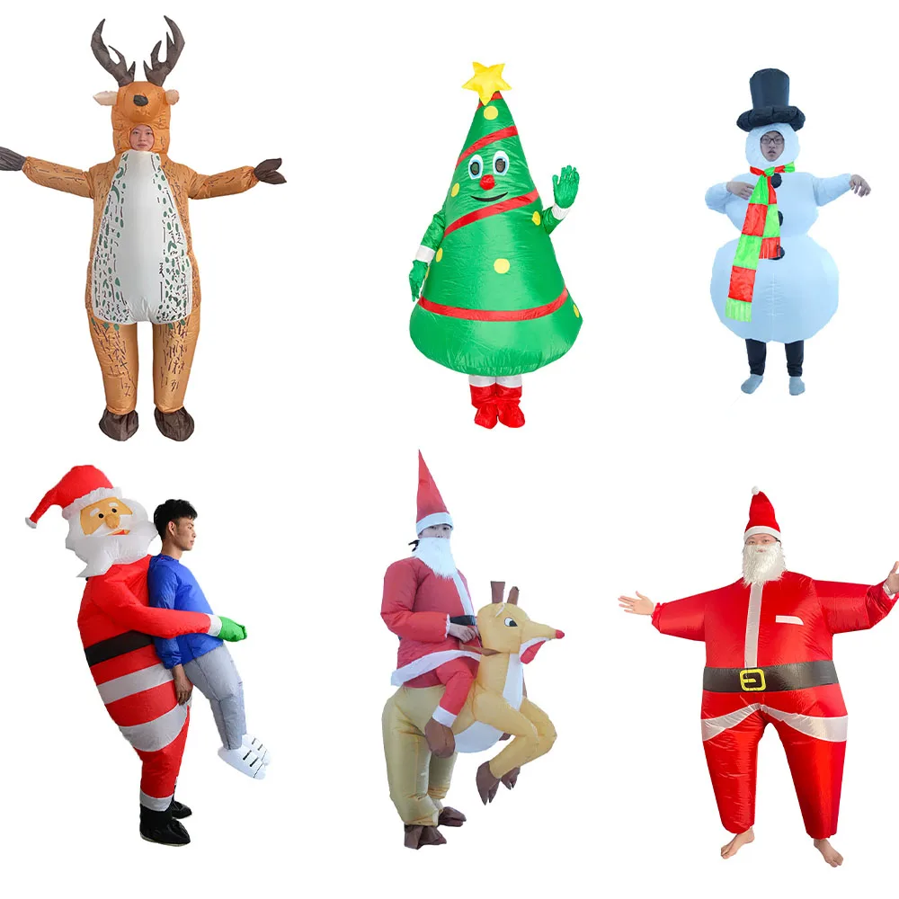 

Halloween Mascot Funny Inflatable Christmas Tree,Costume Santa Claus,Snowman Milu Deer Cosplay Costume Christmas Carnival Party