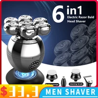 6 in 1 electric razor bald head shaver professional trimmer for men 2022 new cordless hair clipper adult kid haircut