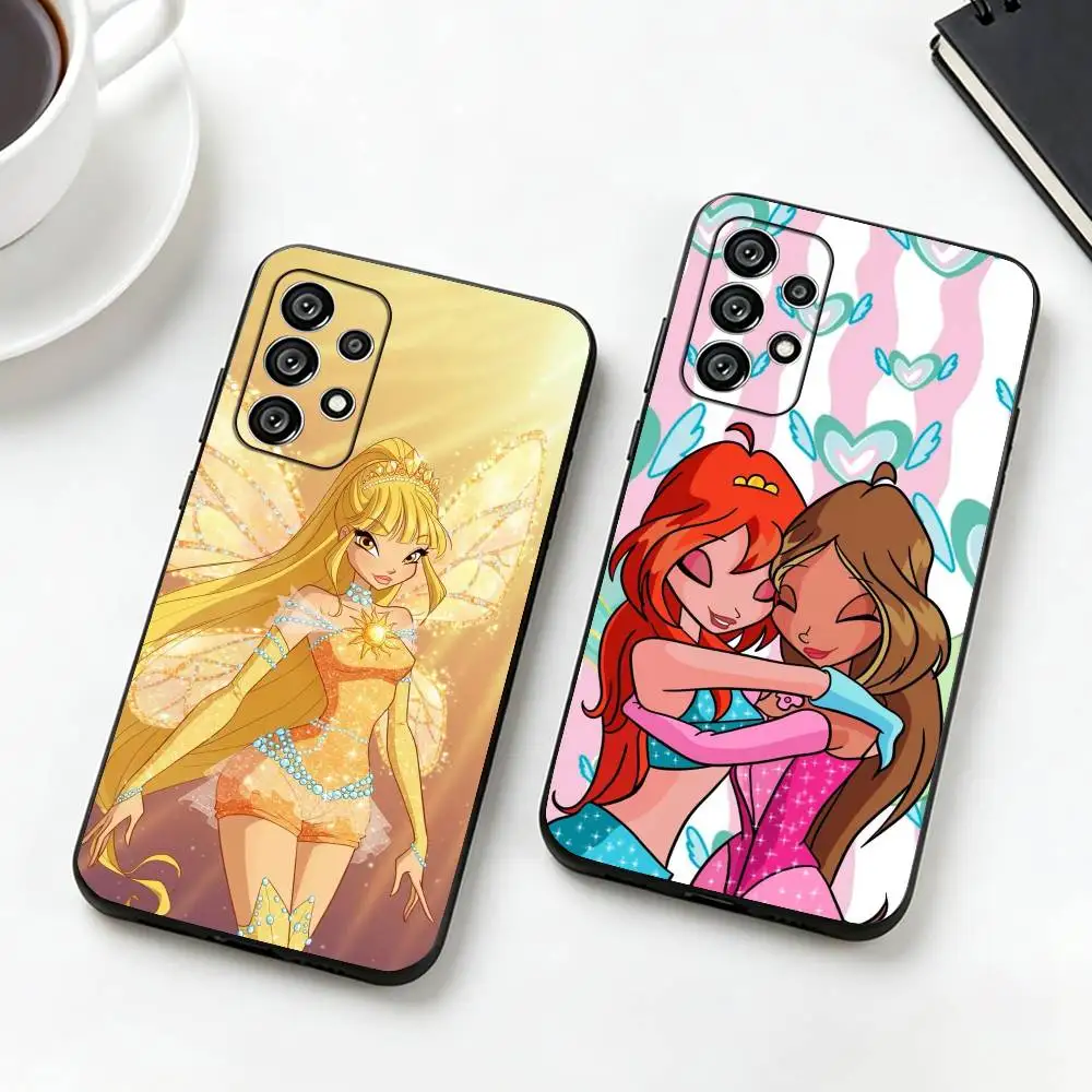 Фото Чехол для телефона Girl-For X-Winx Clubs для Samsung S25, S24, S21, S22, S23, S30, Ultra, S20, Plus, Fe, мягкий силиконовый, черный №1