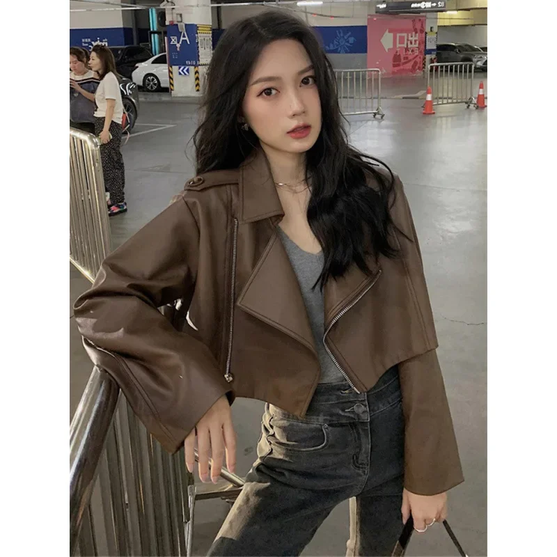 2024 весна-осень новинка во французском стиле элегантная мотоциклетная куртка из
