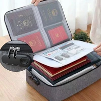 document tickets storage bag large capacity multi layer certificate file organizer case home travel passport briefcase folder