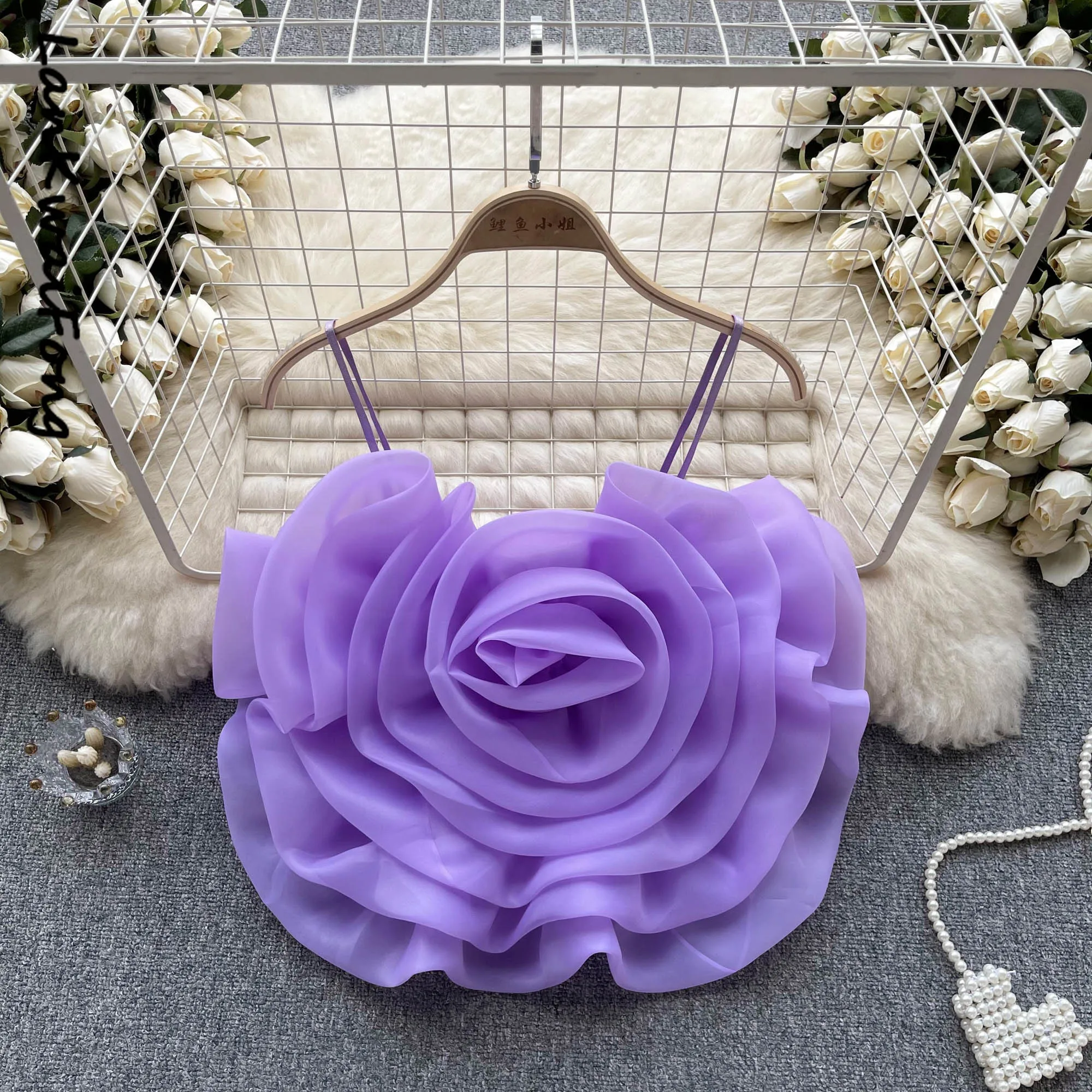 

LKF праздничный стиль органза трехмерная Цветочная Кофта женская летняя новая сексуальная универсальная короткая кофта