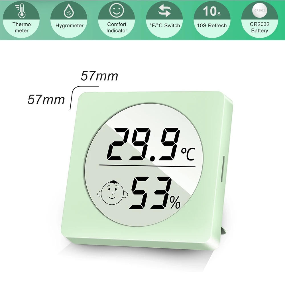 

Цифровой Комнатный термометр WS160, миниатюрный комнатный гигрометр с ЖК дисплеем, датчик влажности
