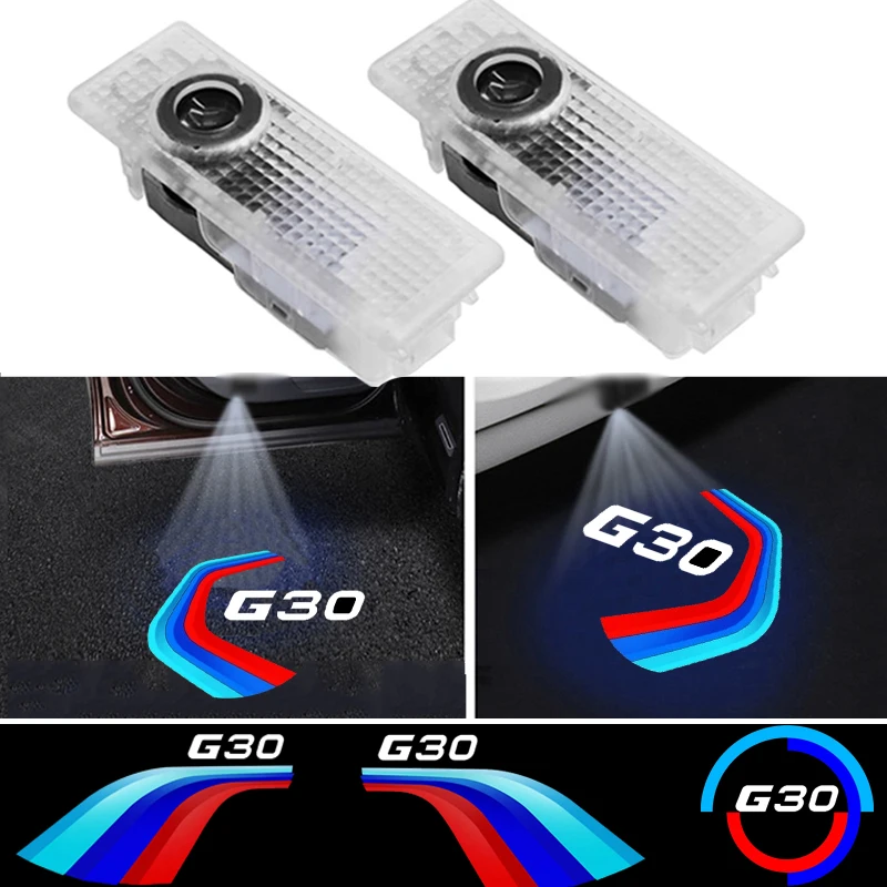 

2PCS Car Styling for 5 Series G30 2018-2023 Logo Auto Door Welcome Courtesy Decorative Lights Ghost Projector Shadow Emblem Lamp