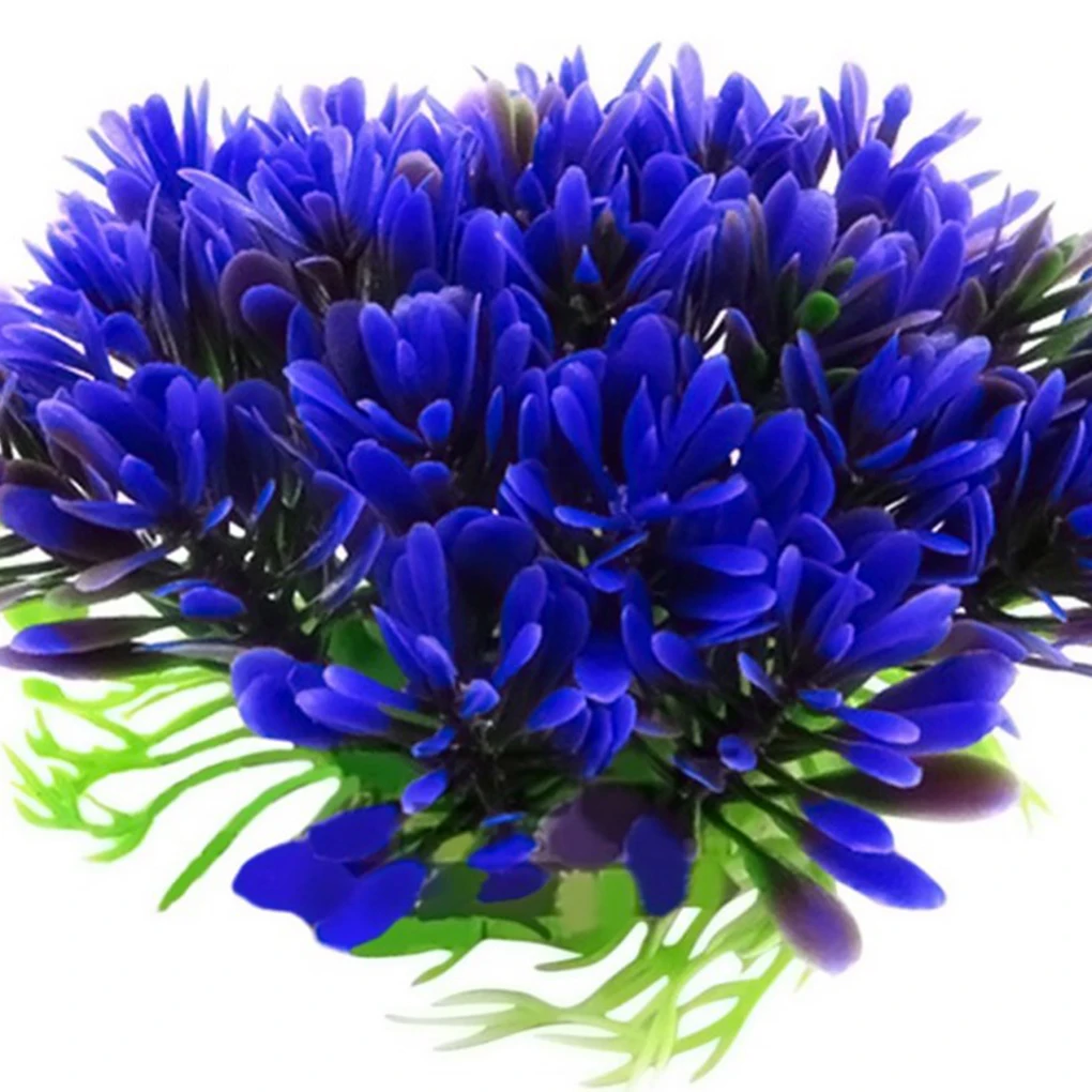 

Aquarium Landscaping Decorations Aquarium Ornament Accessories Simulation Water Grass Flower Fish Tank Plant Small Grass Purple