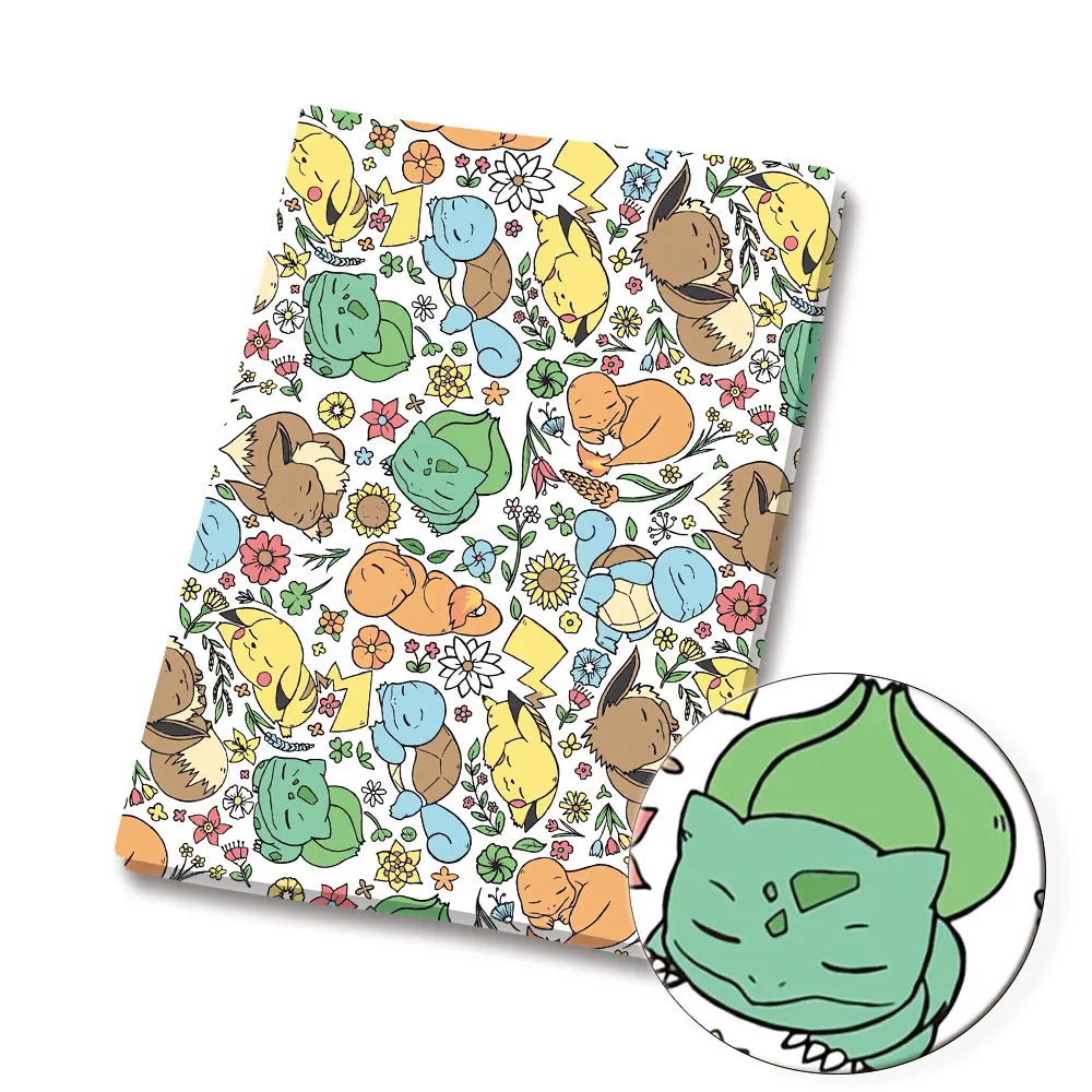 Ткань с рисунком покемона 140*50 см ручное шитье лоскутное детское платье домашний