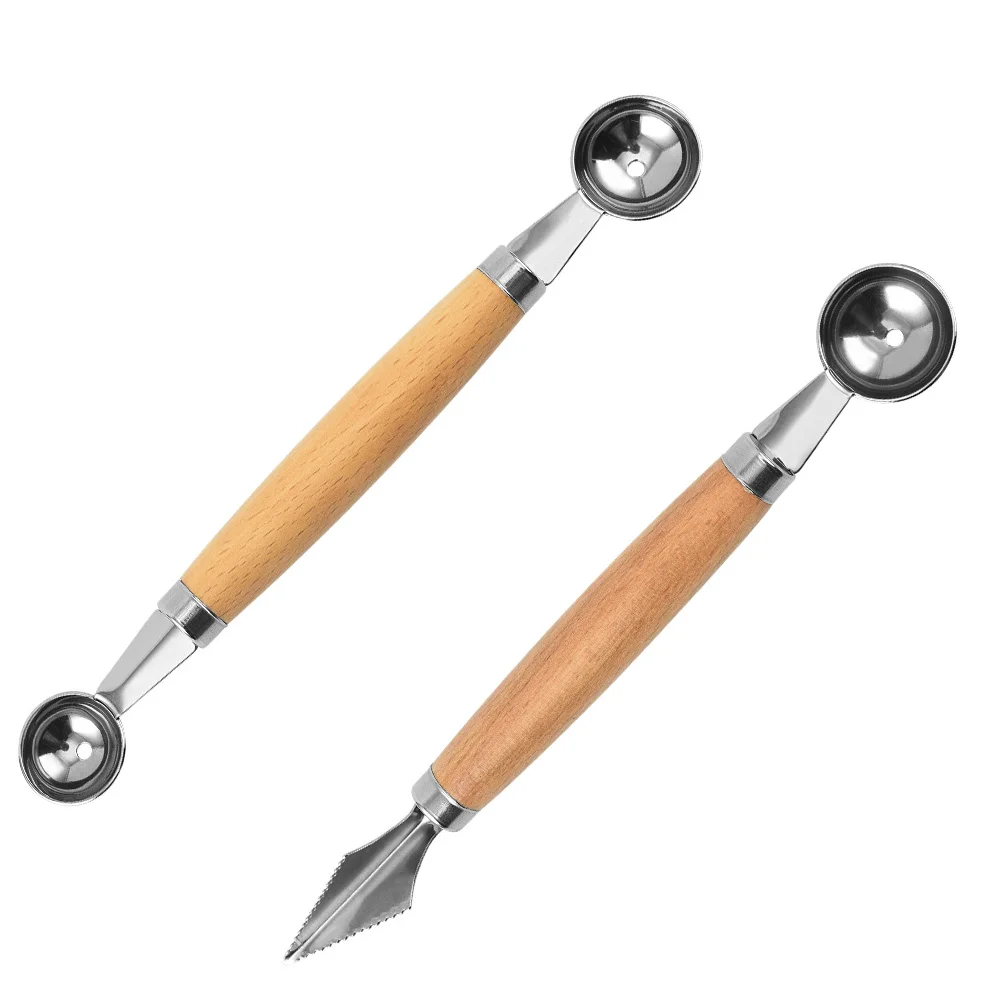 

Scoop Fruit Spoon Scooper Melon Baller Ice Cream Spoons Carvingtool Steel Set Cupcake Cantaloupe Dough Stainless Dessert