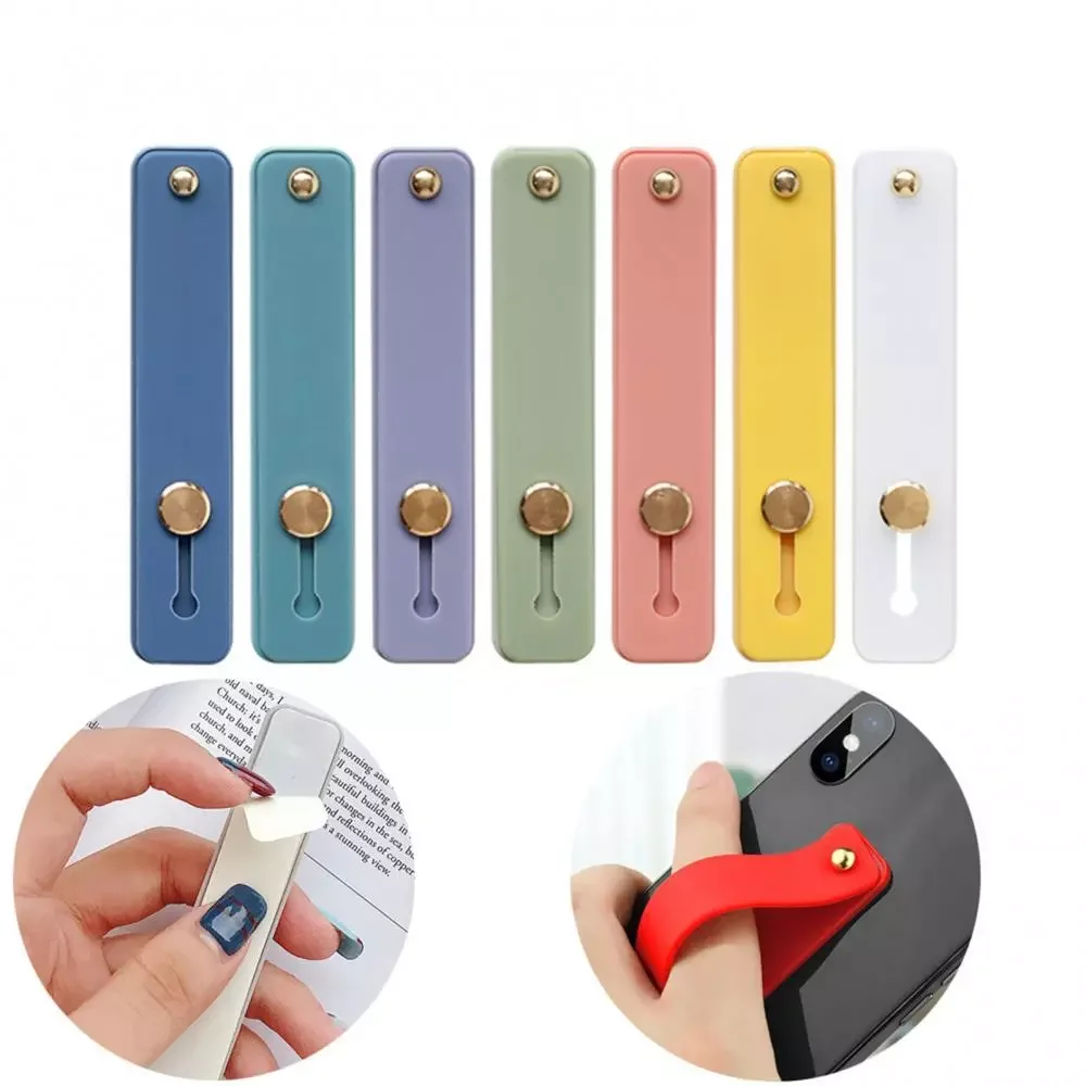 

Candy Color Finger Ring Holder Silicon Phone Hand Band Push Pull Grip Stand