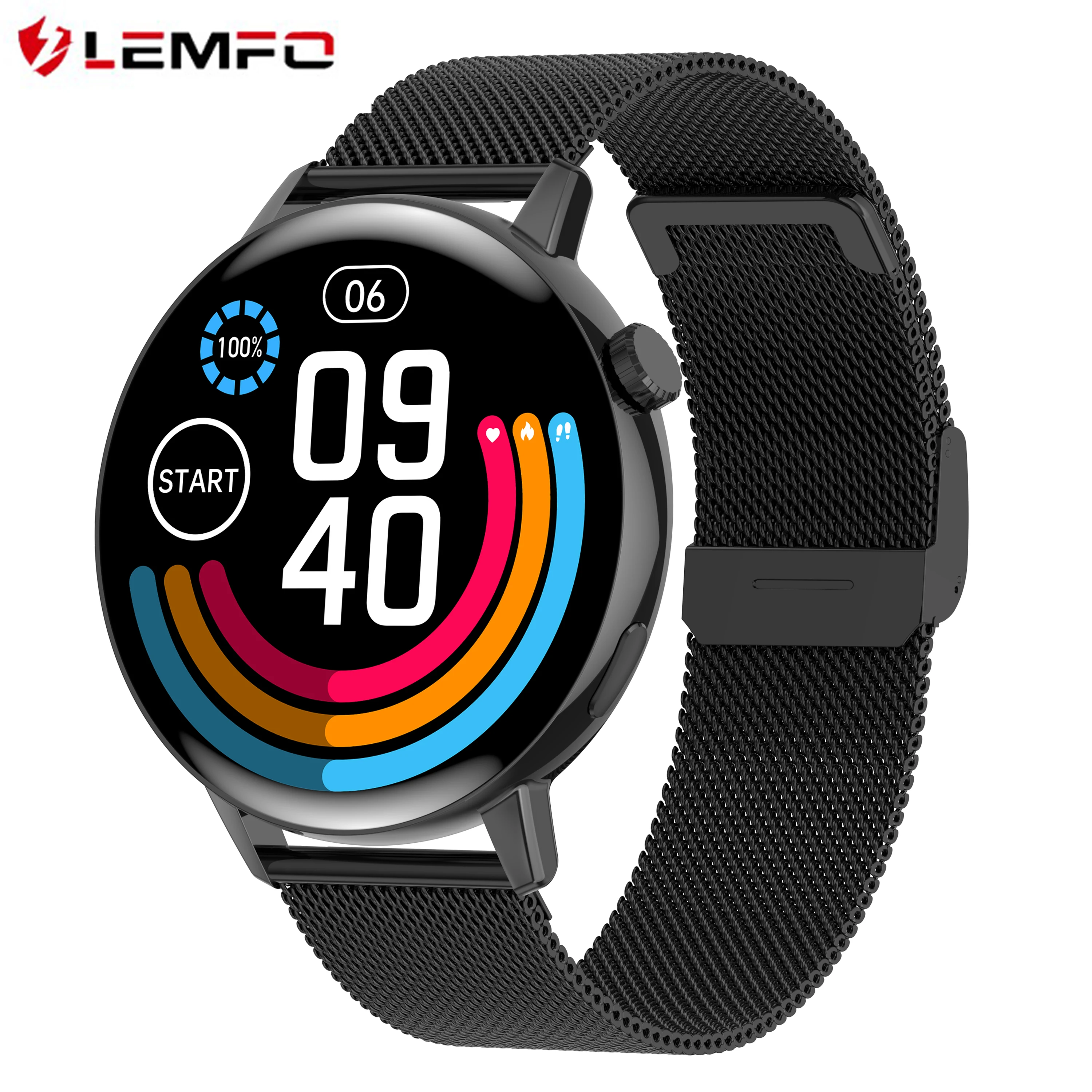 Lemfo I39h Умные часы Мужчины Bluetooth вызовите кислородный монитор крови