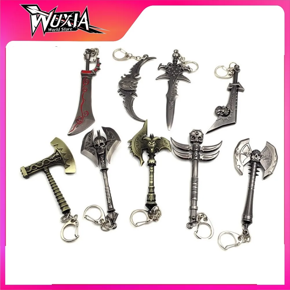 Various World Of Warcraft Lich King Frostmourne Alloy Sword Game Keychain Weapon Model Replica Toy For Kid Katana Christmas Gift