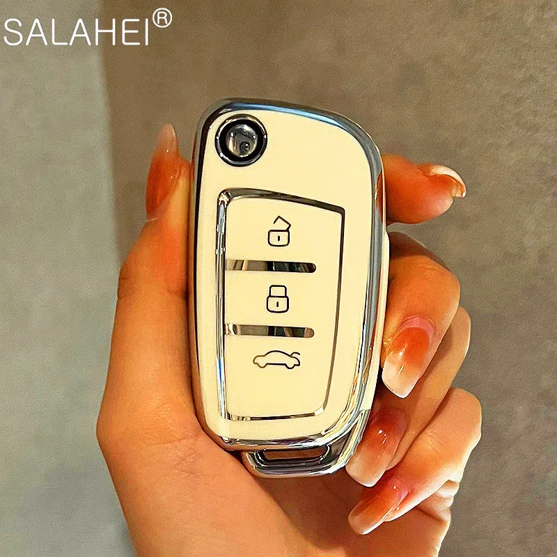 

TPU 3 Buttons Car Key Case Cover Shell Fob For Geely Emgrand EC7 MK Atlas X7 7 EC8 GT Boyue CK2 Panda GC6 NL3 GX7 GX2 Keychain