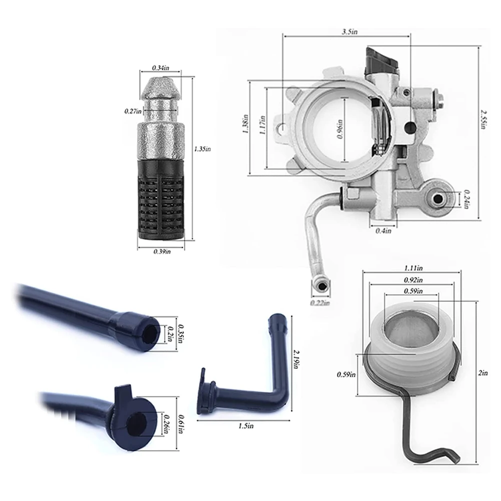 

Oiler Oil Pump For Stihl 044 MS440 Chainsaw Worm Gear Spring Pickup Line Filter Plug Repair Kit 1128 640 3205 Chainsaw Parts
