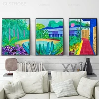 david hockney poster garden gallery prints flowers wall decor watercolor plants art canvas painting wall picture for living room