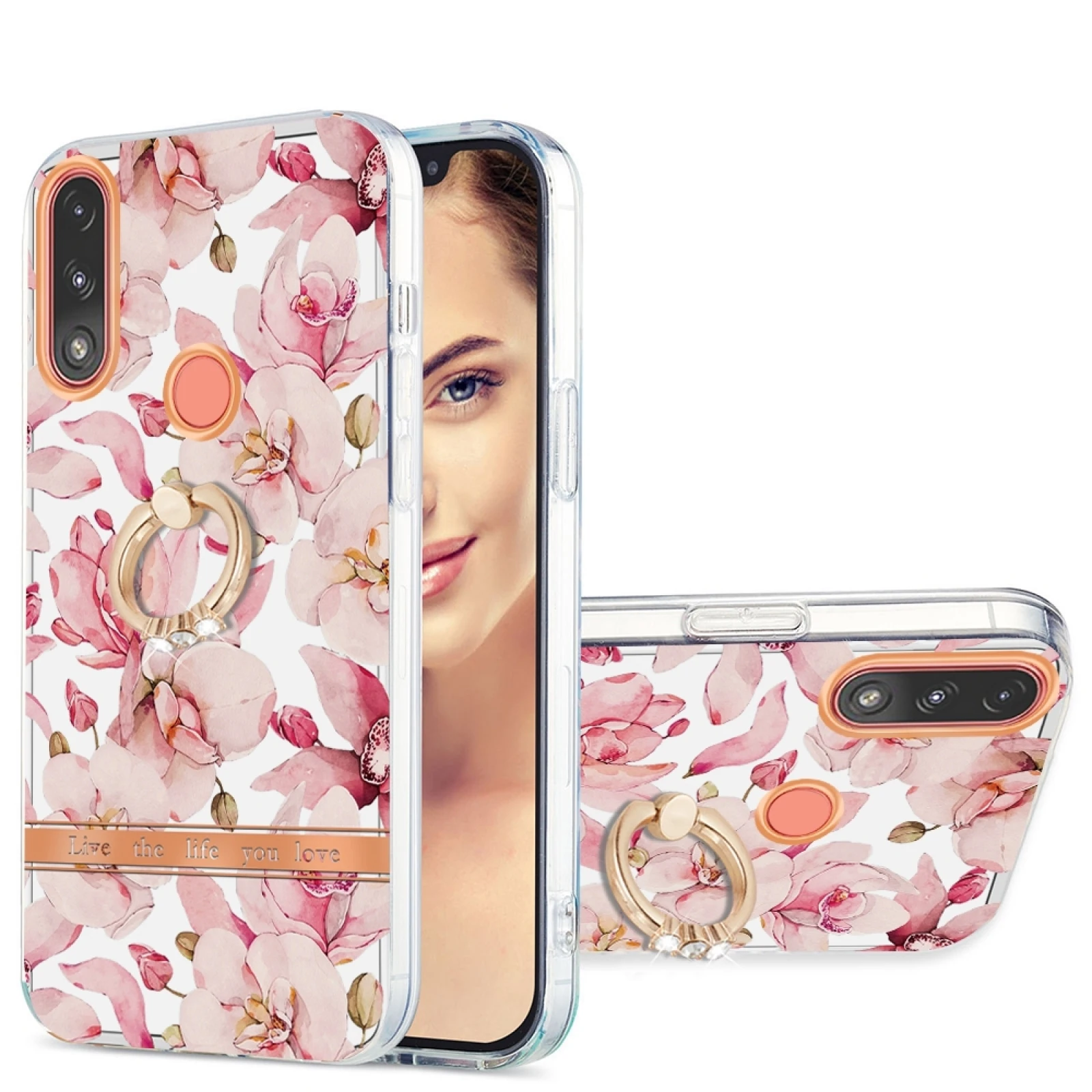 

Роскошный Цветочный Мягкий фотодержатель HAWEEL для OnePlus Nord N20, противоударный Хрустальный чехол