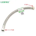 LEDFRE, гибкий 3 8 304, плетеный шланг из нержавеющей стали, линия поставки, соединение труб, плетеный соединитель для смесителя, сантехника LF15017