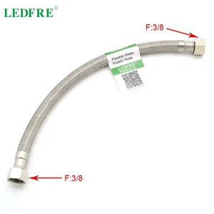 LEDFRE, гибкий 3 8 304, плетеный шланг из нержавеющей стали, линия поставки, соединение труб, плетеный соединитель для смесителя, сантехника LF15017
