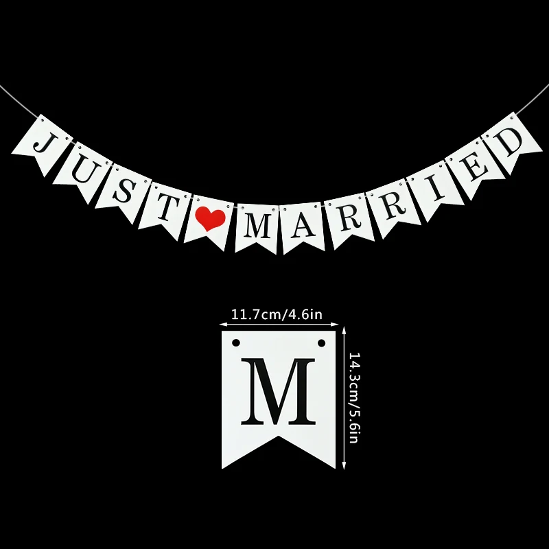 

Винтажная бумажная гирлянда "Just Married"