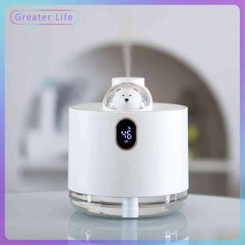 

NEW2023 USB Single Spray Humidifier LED Night Lamp Home Animals Cartoon Mist Maker Desktop Water Replenish Air Atomizer