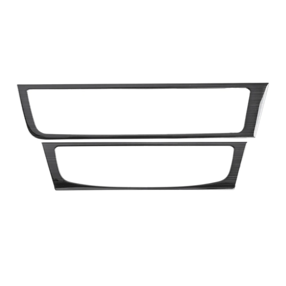 

Автомобильная черная матовая консоль из нержавеющей стали, 2 шт., крышка CD панели кондиционера для Audi A6 C7 A7 2012-2018