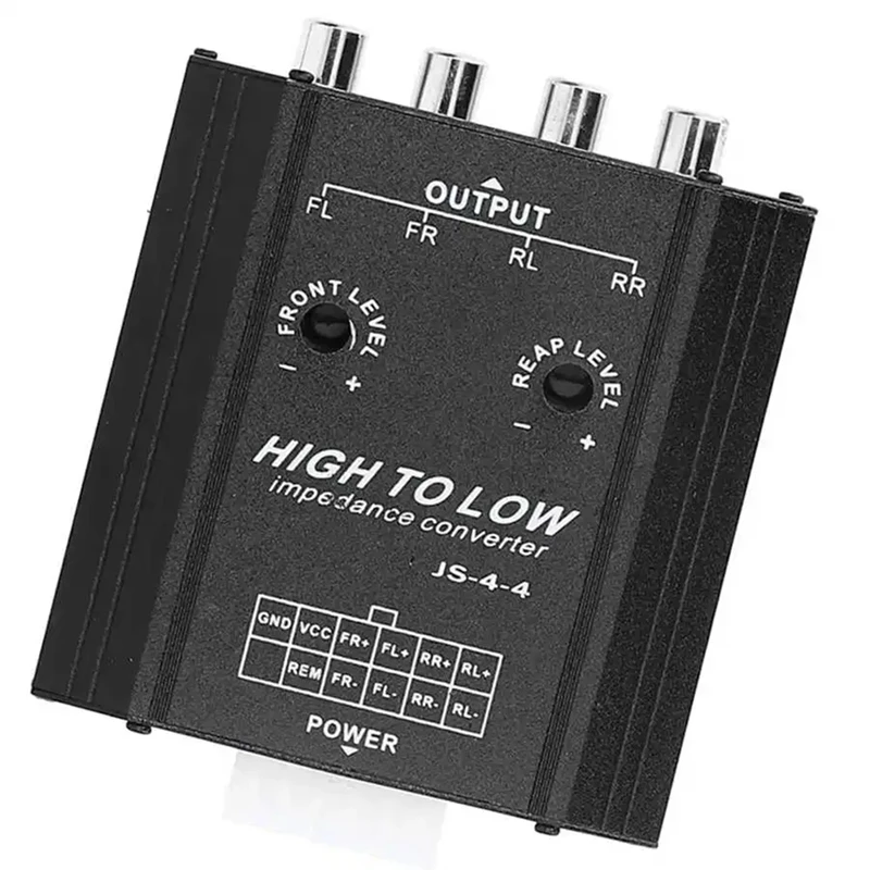 Автомобильный аудиоконвертер 12 В 4-канальный преобразователь для автомобильной