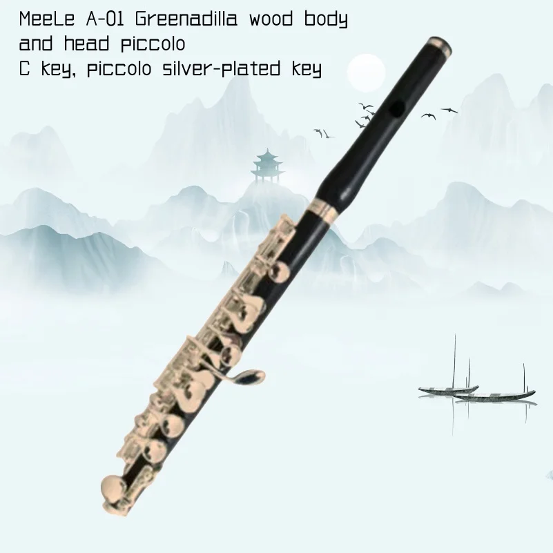 Фото MeeLe A-01 Деревянный корпус и пикник Greenadilla, ключ C, посеребренный ключ №1