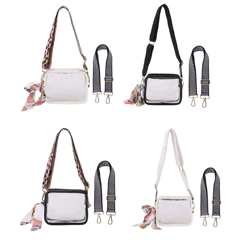 

M6CC Clear Crossbody Bag for Concerts Stadium Shoulder Bag with Zipper Closure