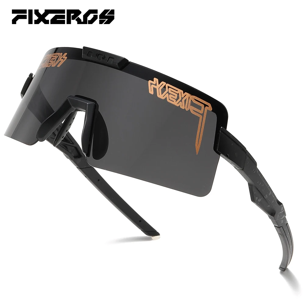 Купи FIXEROS Men Polarized Sunglasses Outdoor Sports Glasses Mountain Bike Cycling Goggles Men Women UV400 Eyewear With Accessories за 690 рублей в магазине AliExpress