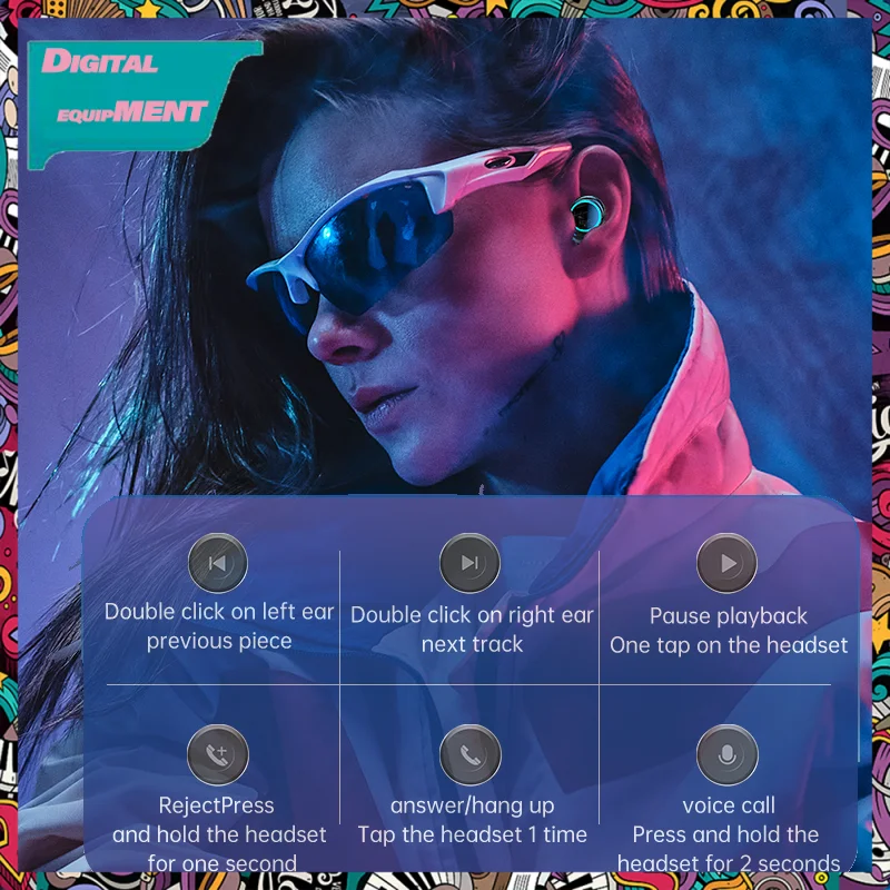 

9d Stereo Tws Headphones Touch Control Noise Reduction Gaming Headset Portable With Charging Box Sport Headset With Mic Music