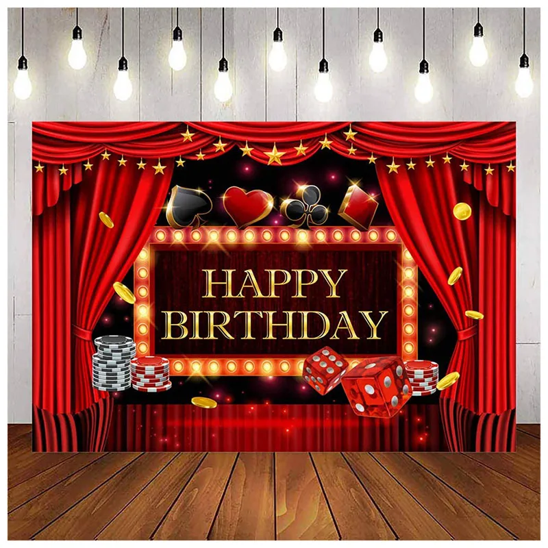 

Фон для вечеринки в казино баннер для вечеринки на день рождения фотобудка для фотосъемки казино ночной покер Лас-Вегас тематический фон дл...