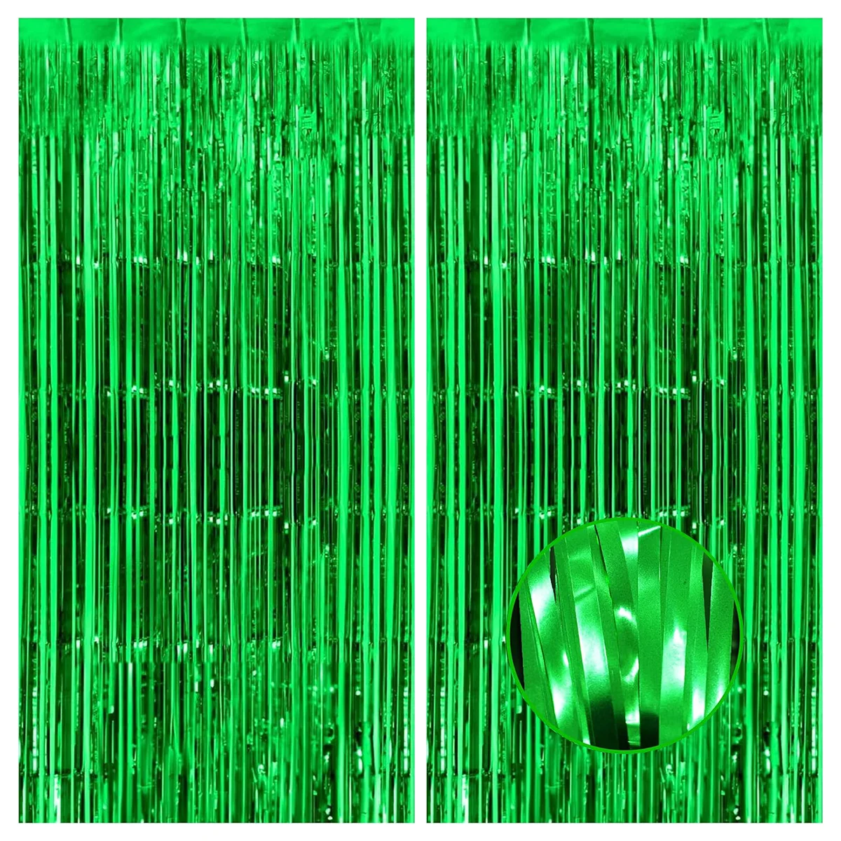 2 шт. светло-зеленый дождевой шелковый занавес с кисточками сафари в джунглях