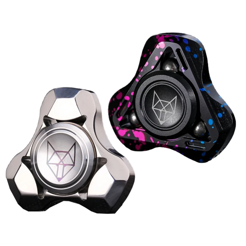 

Metal Finger Hand Spinner Toys Wolf Pattern Gifts for Adults and Kids Adult EDC Antistress Hand Spinner Wear-resisting