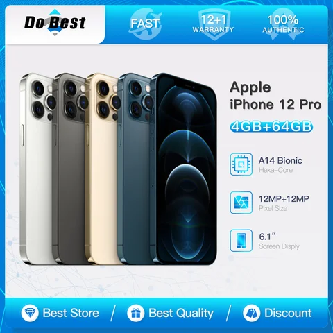 Смартфон Apple iPhone 12 Pro, 6/128ГБ, 6/256ГБ, 6/512ГБ, global, Б/у