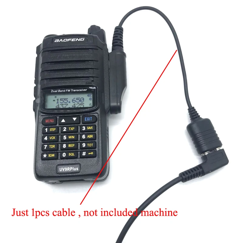 Фото Baofeng UV-9R Plus Walkie Talkie BF-9700 A58 GT-3WP Адаптер аудиокабеля для гарнитуры UV-5R UV82 UV-5S Интерфейс K 2-контактный гнездовой порт №1