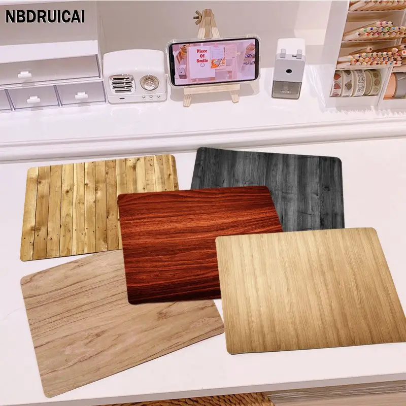 

Wood Cross Section Small Office Computer Desk Mat Table Keyboard Big Mouse Pad Laptop Cushion Non-slip Desktop Mat