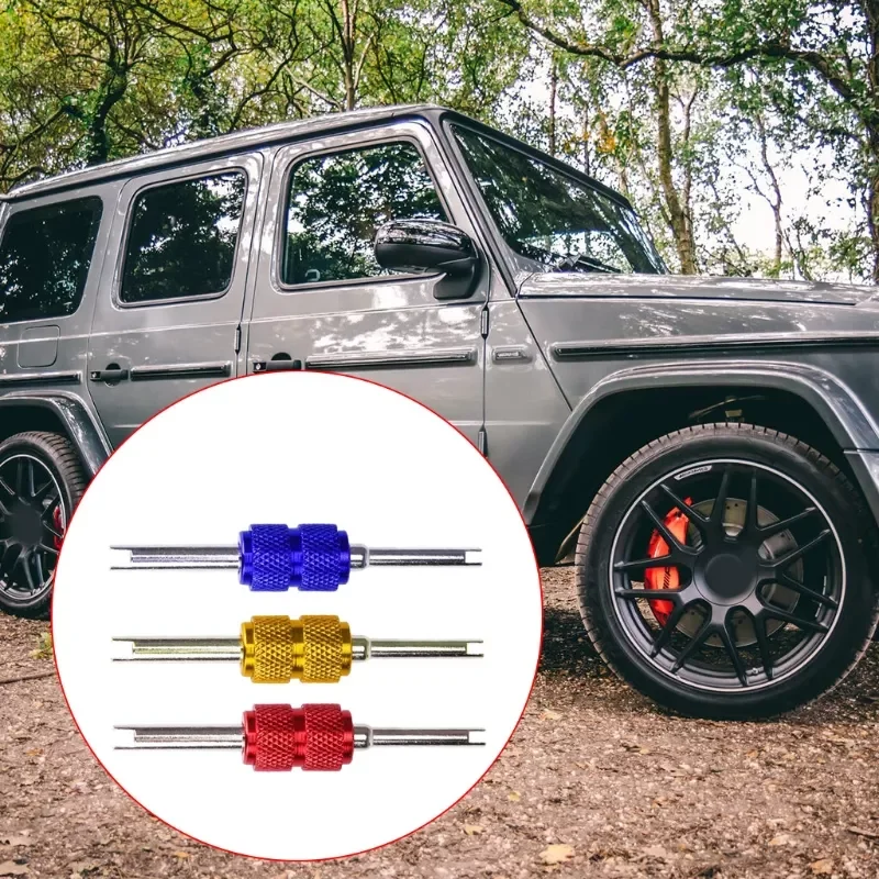 

Tyre Tire Valve Core Remover Repair Tool Double Heads Key Car Bike AC Service Tool Installer Tool D7YA