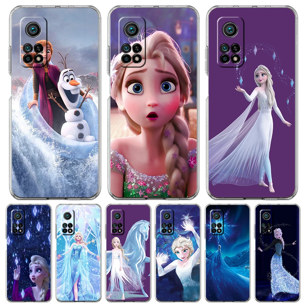 

Чехол для телефона «Холодное сердце» Эльзы для Xiaomi Mi Poco F3 X3 X4 GT NFC M3 M4 11 Ultra 12 11X 11i Pro Lite 5G, мягкий прозрачный чехол