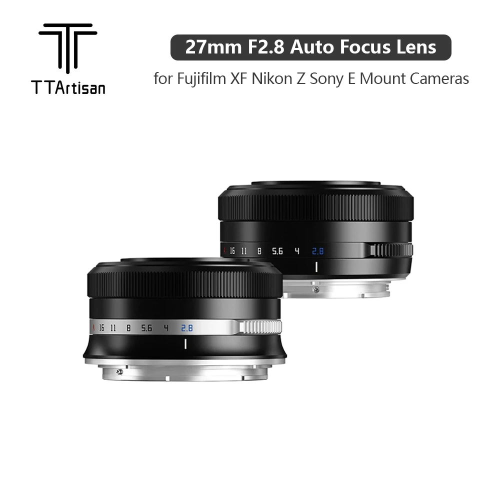Объектив TTArtisan 27 мм F2.8 для камеры с автофокусом APS-C Стандартный основной объектив