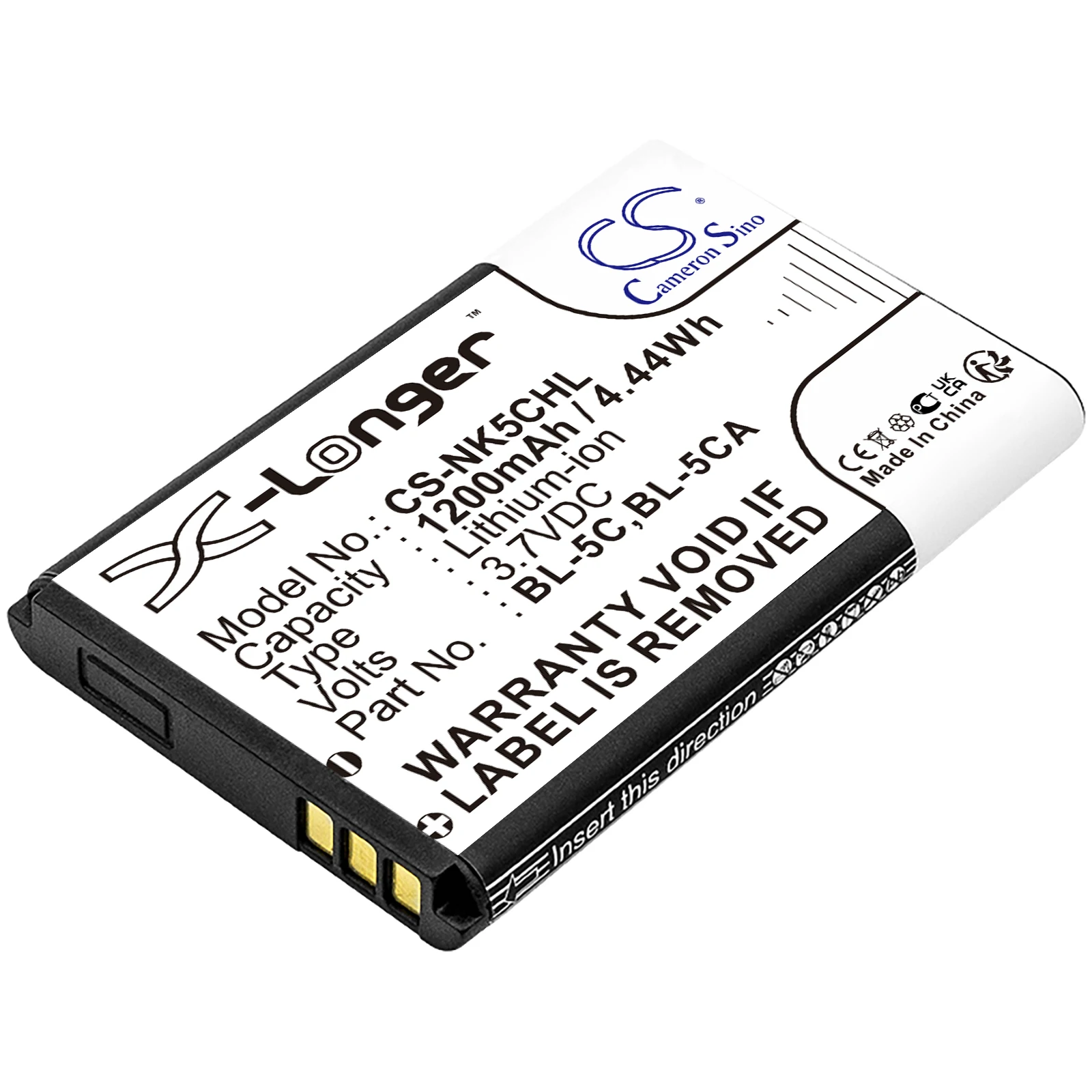 Сменный аккумулятор CS для Lark Bjorn BL-6SP Nokia BL-5C BL-5CA